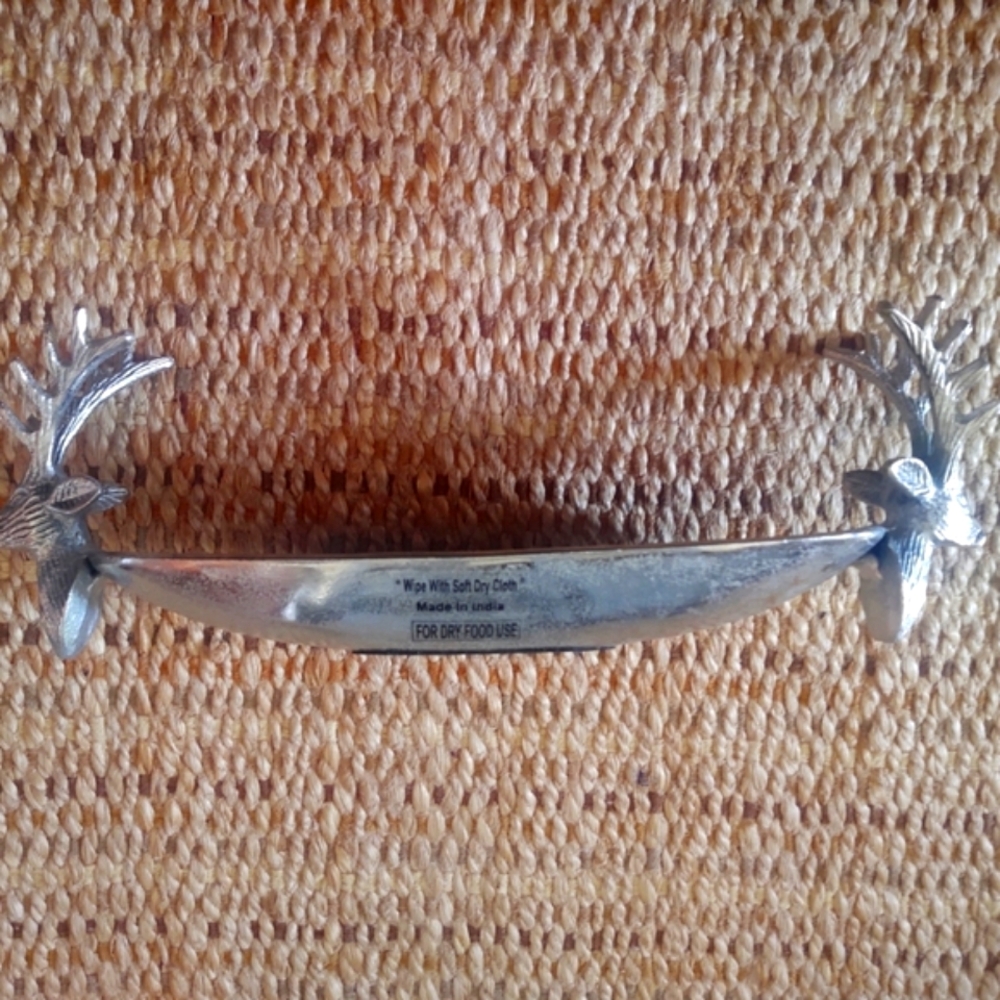 NWt 🩶Silver 🫎Deer-Head Tray~
